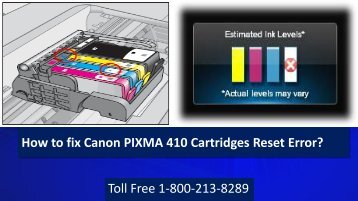 How to fix Canon PIXMA 410 Cartridges Reset Error