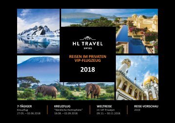 REISEN IM PRIVATEN VIP-FLUGZEUG - HL Travel Katalog 2018