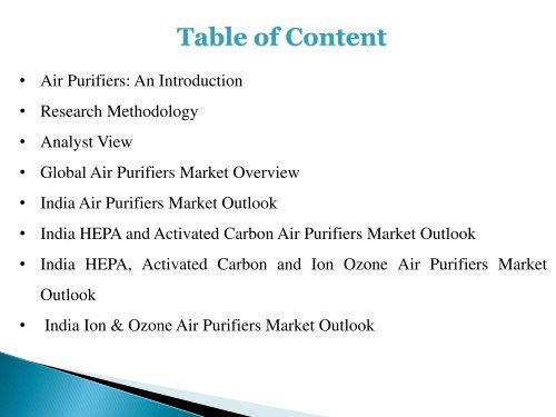 India Air Purifiers Market Forecast &amp; Opportunities, 2012 - 2022