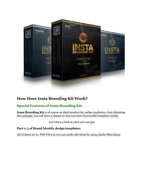 Insta Branding Kit Review & GIANT bonus packs