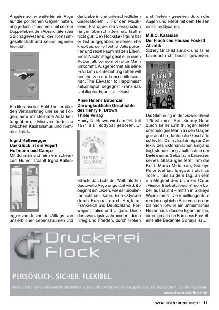 Szene Köln-Bonn, Ausgabe 10.2017