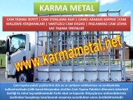 KARMA METAL Cam tasima sepeti camci arabasi sehpasi cam levha sac kaldirma paletileri