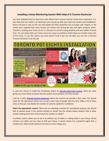 Electrician – Toronto Top Rated Electrical Installation Service