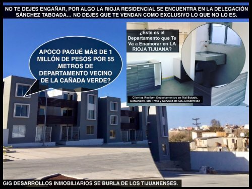 La Rioja Residencial Tijuana Departamentos en Venta en Narco Zona de Peligro