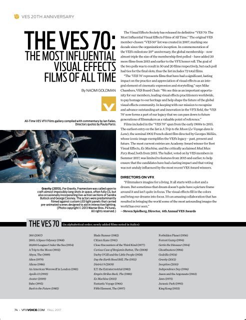 VFX Voice - Fall 2017