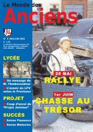 Samedi 25 mai 2002, 8h, Cour du Lycée Frais de participation