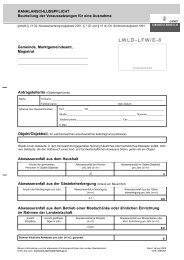 Formular LWLD-LFW/E-8: Kanalanschlusspflicht - Beurteilung der ...