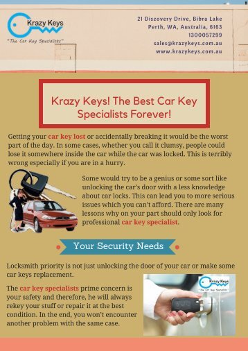 The Best Car Key Specialists Forever! Krazy Keys