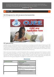 OJEE 2018 Application Form