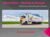 Moving and Storage Services in Toronto - Movers4you