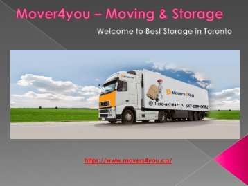 Moving and Storage Services in Toronto - Movers4you