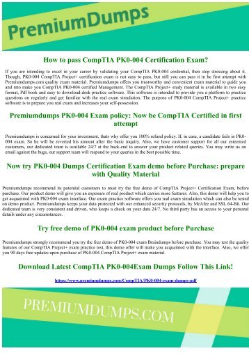 CompTIA Project+ PK0-004 Project Documentation Exam Questions
