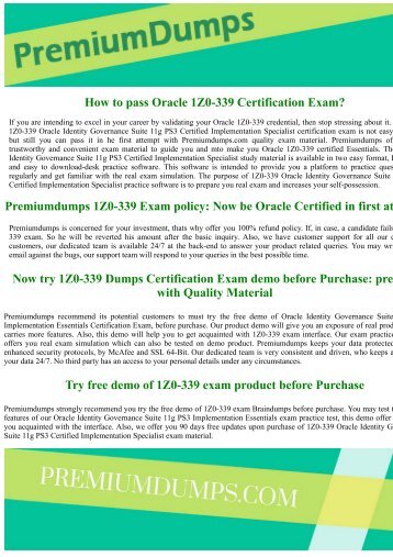 1Z0-339 Oracle Audit Management Exam Questions