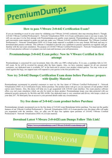 2v0-642 VMware Exam Questions updated 2017