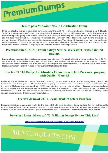 70-713 Microsoft Certified Professional Exam Questions