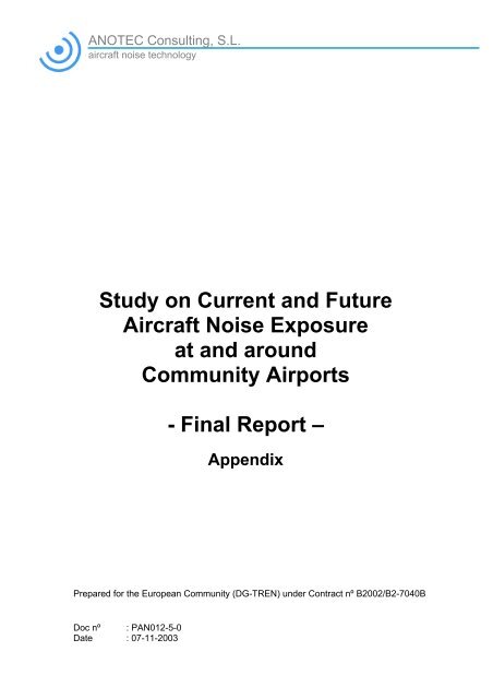 Study on Current and Future Aircraft Noise Exposure at and around ...