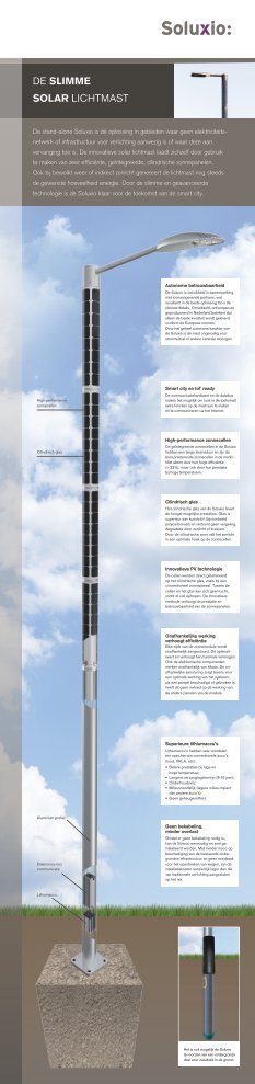 De slimme solar lichtmast Soluxio brochure