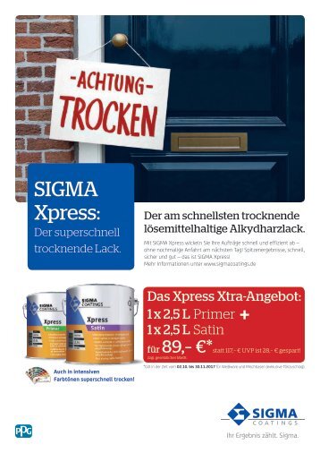 SIGMA Xpress Herbstangebot