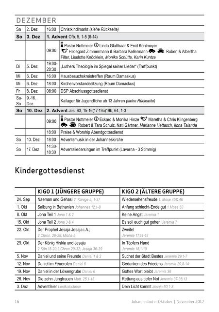 Johannesbote #175 Oktober/November 2017