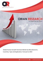 Human Growth Hormone Market Demand, Growth and Detailed Research on Upcoming Trends 2022