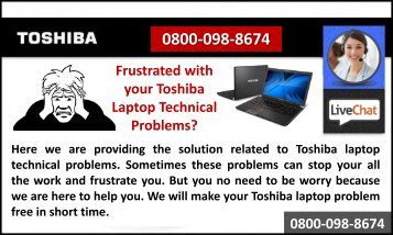 How to Resolve Toshiba Laptop Technical Problems?