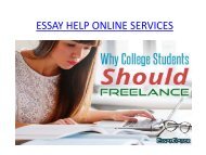 ESSAY HELP ONLINE SERVICES From EssayGator.com
