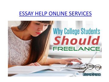 ESSAY HELP ONLINE SERVICES From EssayGator.com