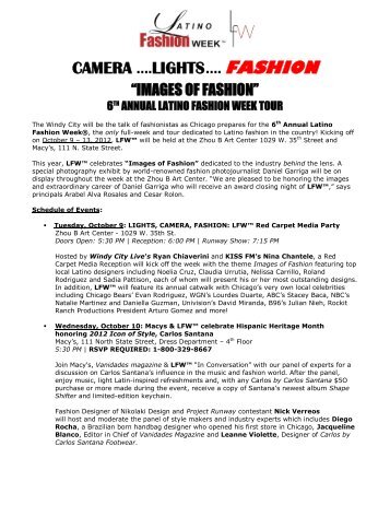 CAMERA ….LIGHTS…. FASHION - Latino Fashion Week