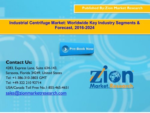 Global Industrial Centrifuge Market, 2016–2024