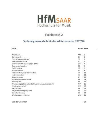 VLVZ FB II - WiSe 2017-18