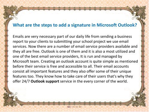 What are the steps to add a signature in Microsoft Outlook?