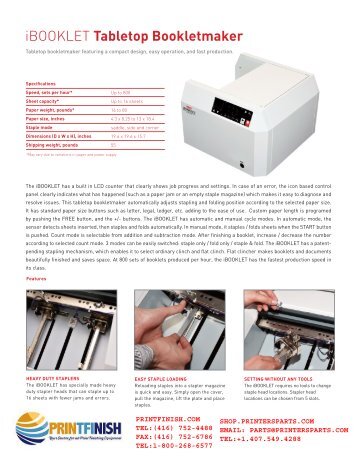 MBM iBooklet Tabletop Booklet Maker Machine - Printfinish.com