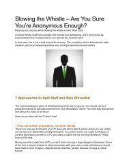 How To Blow The Whistle On Culprits While Staying Anonymous 