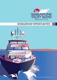 SINGAPORE YACHT SHOW 2018 - SPONSORSHIP OPPORTUNITIES 