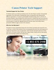 Canon Help Support Number +1-855-676-2448