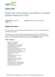 Top Robotics In-Depth Research Report 2017-2022