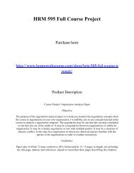 HRM 595 Full Course Project