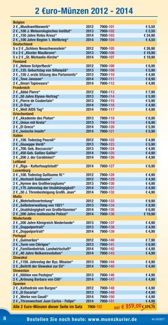 Münzkurier Oktober-Katalog 2017