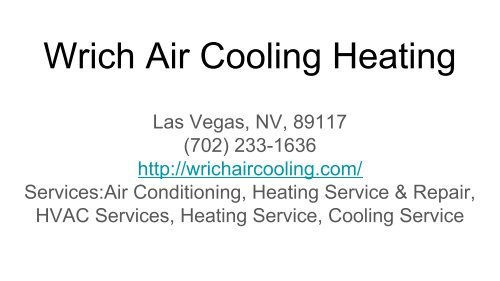 Wrich Air Cooling Heating