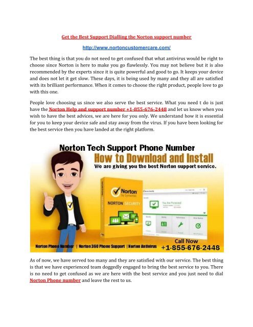 Get the Best Support Dialling the Norton support number