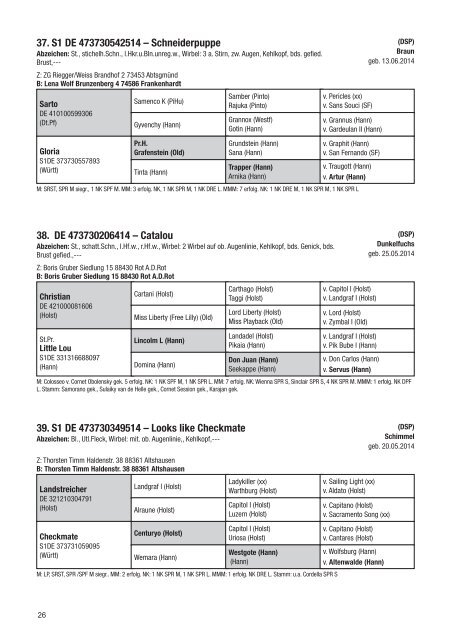 Landesstutenschau Weilheim - 18. Franz-Strahl-Schäfer-Schau