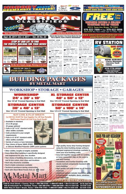 American Classifieds Sept. 28th Edition Bryan/College Station