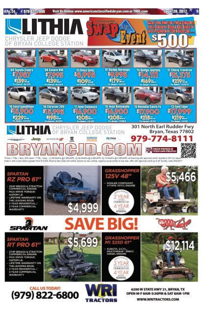 American Classifieds Sept. 28th Edition Bryan/College Station