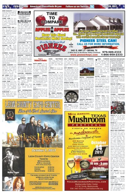 American Classifieds Sept. 28th Edition Bryan/College Station