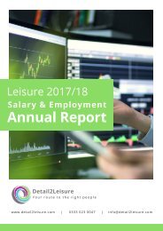 2017-18 Leisure Salary Employment Report
