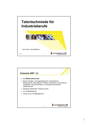 Talentschmiede für Industrieberufe - Bbaktuell