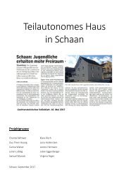 Projektbericht Teilautonomes Haus Schaan