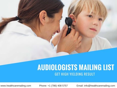 Audiologists Mailing List