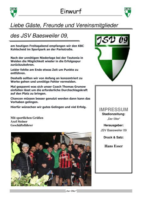 JSV Zeitung Textteil 29.09.2017 Komplett