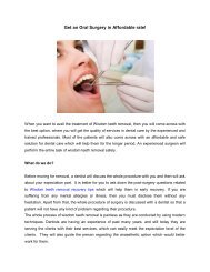 Get an Oral Surgery in Affordable rate!